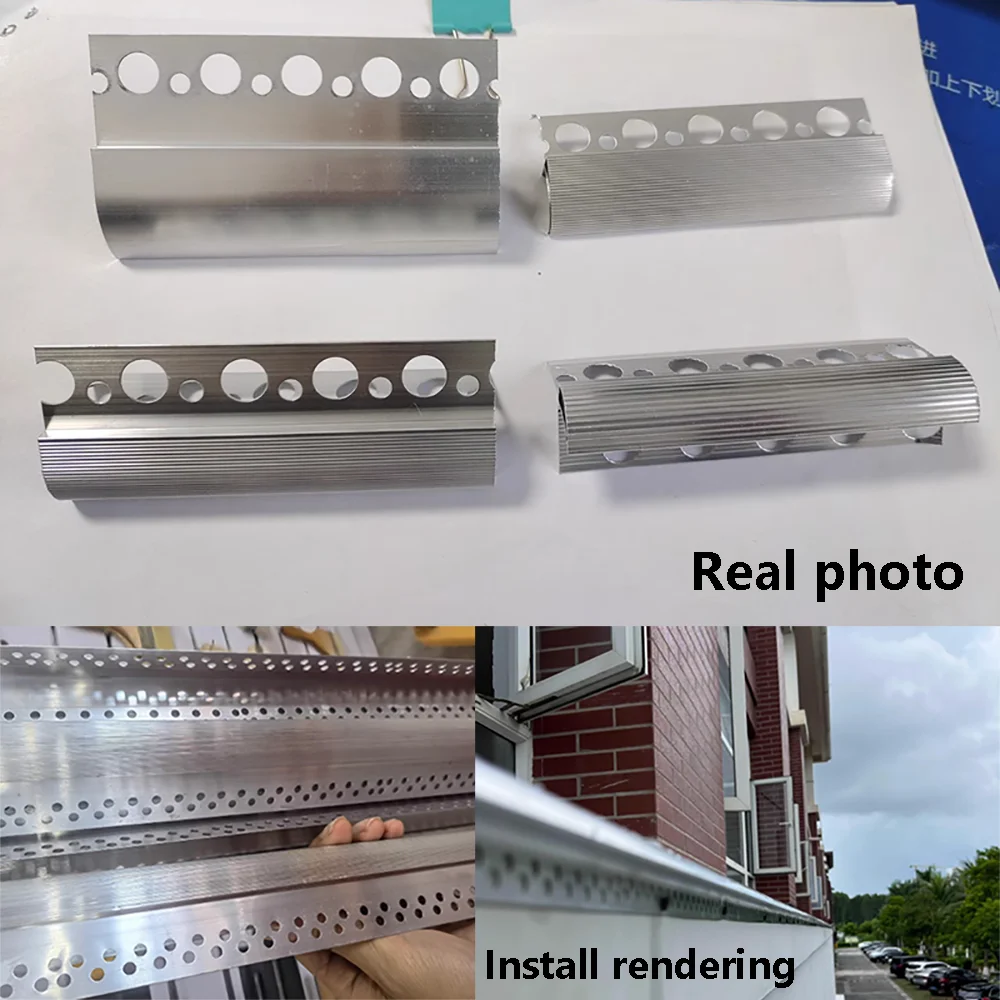 Exterior Wall Eave Waterproof Aluminum Profile Channel Outdoor Window Rooftop Terrace Lower Eave Drip Line Hard Strip Light