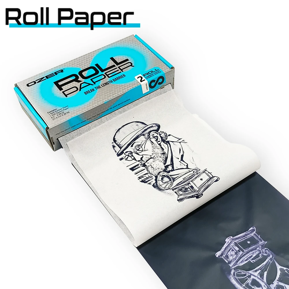 OZER Tattoo Transferpapier, Rollpapier, Thermokopierer, Vorlage, Papier für Thermodrucker, Tattoo-Papier für Tattoo-Zubehör – Detail 19
