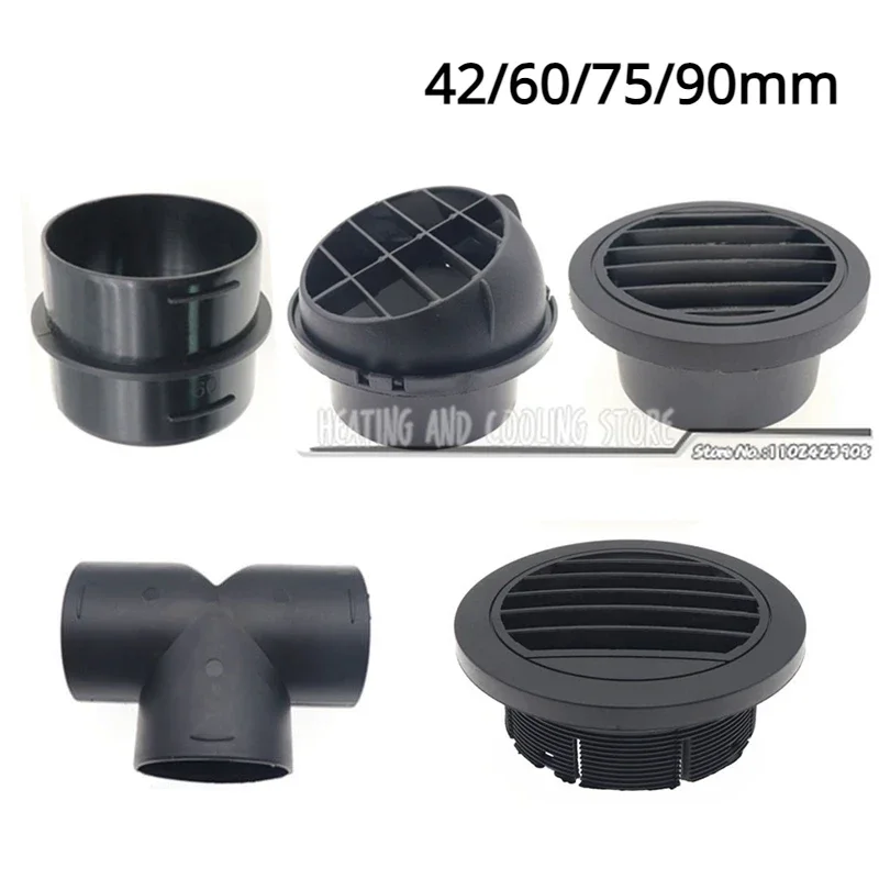 42mm 60mm 75mm 90mm Air Vent Warm Heater Parking Heater Car Heater Air Outlet Directional Rotatable For Webasto Truck Auto Parts