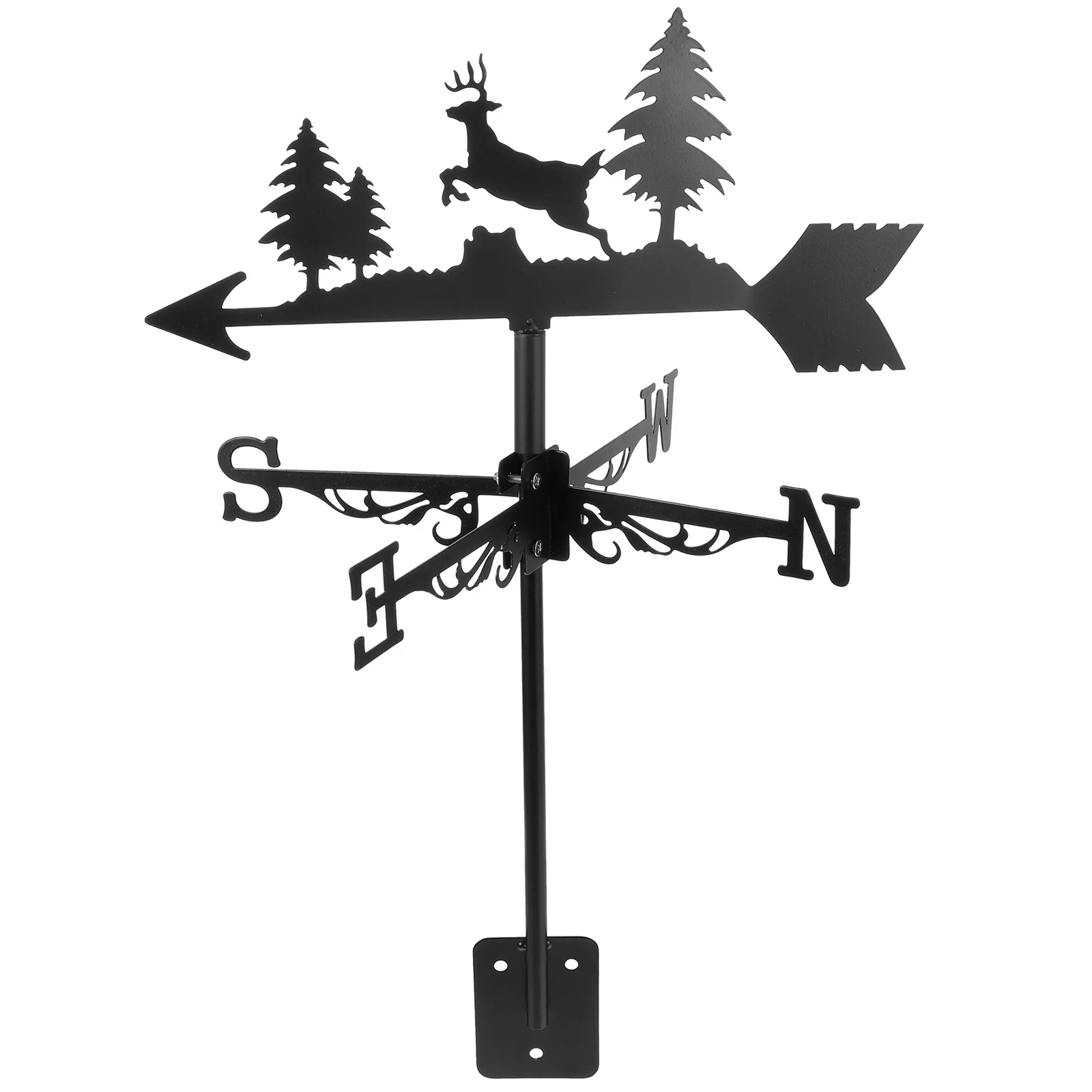 Measuring Instrument Wind Vane Outdoor Decor Weather Roof Mount Iron Farmhouse Weathervane Garden