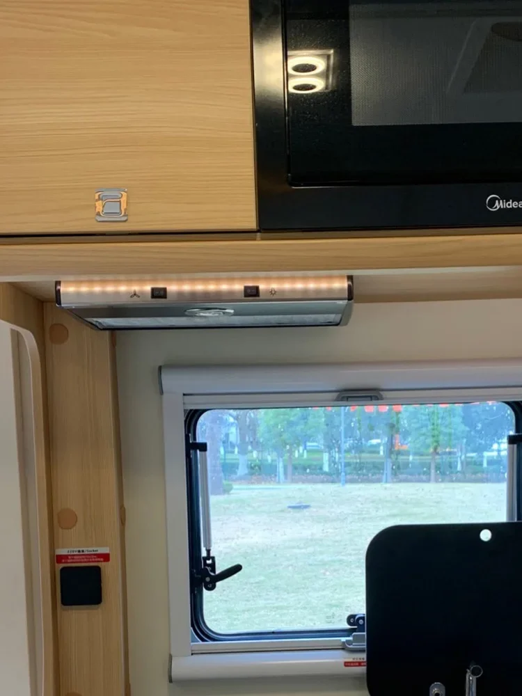 RV range hood with roof ventilation fan trailer bed car modified accessories outer row large suction car exhaust machine