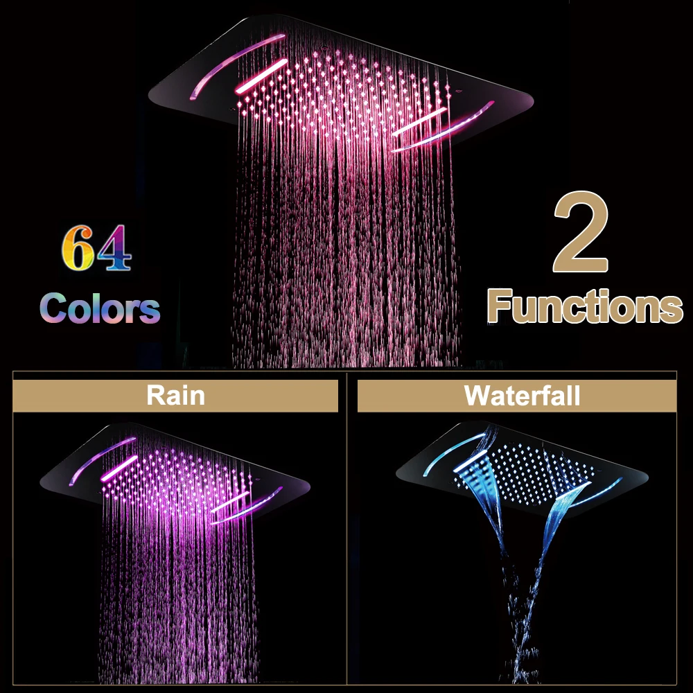M Boenn คู่รักอาบน้ําประสบการณ์ชุดห้องน้ําก๊อกน้ําเพดาน 22.8x14.9 นิ้ว Rain Shower HEAD Thermostatic Mixer