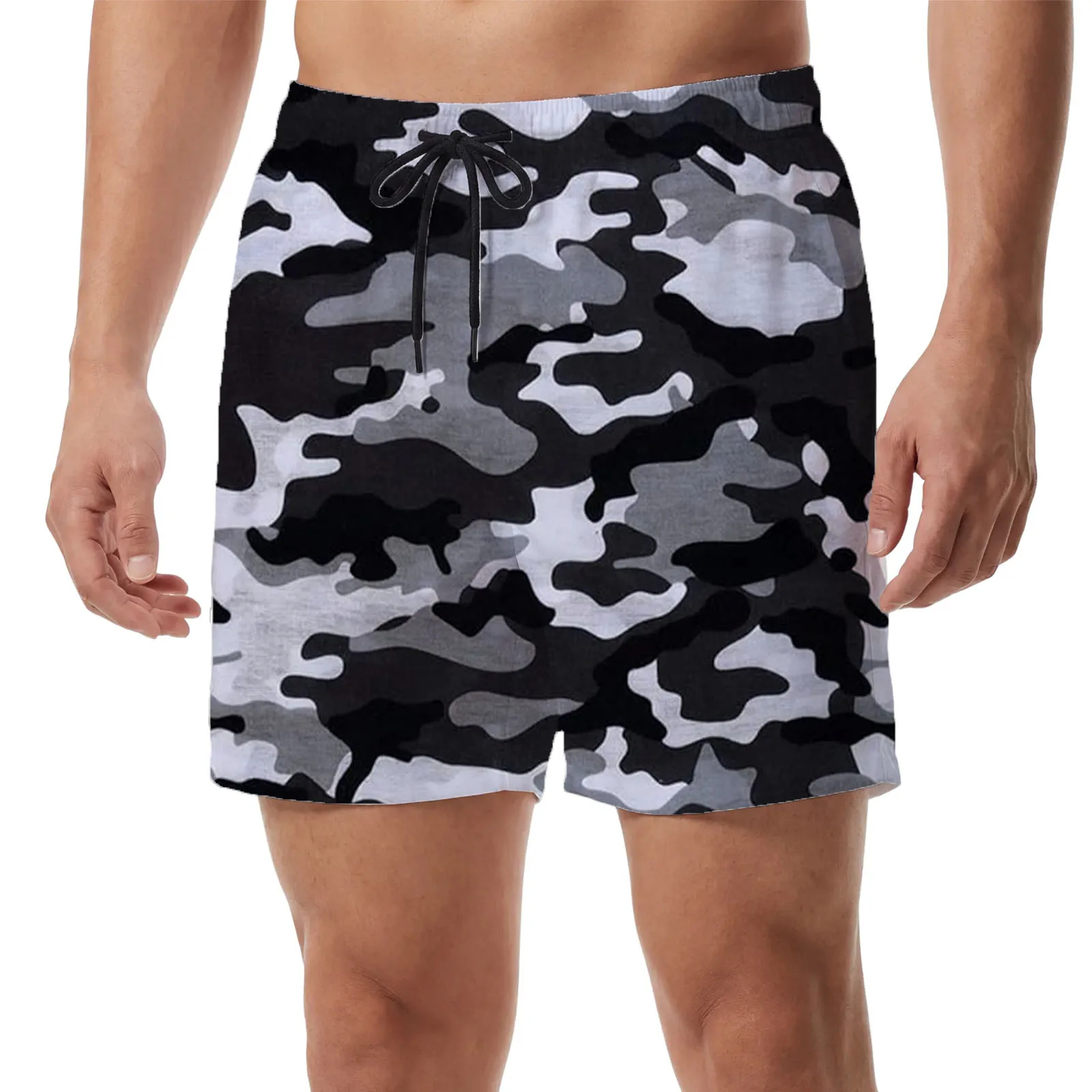 Camouflage Beach Shorts Retro Camo 3D Print Men Oversized Surfing Beach Sports Board Pants Street Swimsuits Trunks Man Clothing