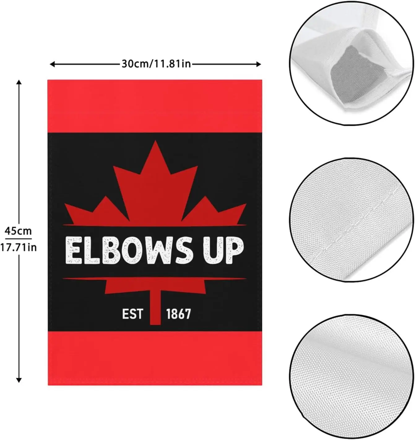 Elbows Up Canada Garden Flag One Size Double Sided, YardFlags VVL YYX EEZ