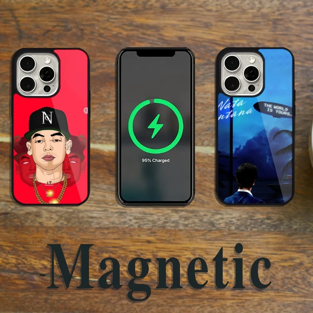 Rapper N-Natanael Cano Phone Case Magsafe Magnetic For iPhone 11 12 13 14 15 Pro Max Plus Wireless Charging