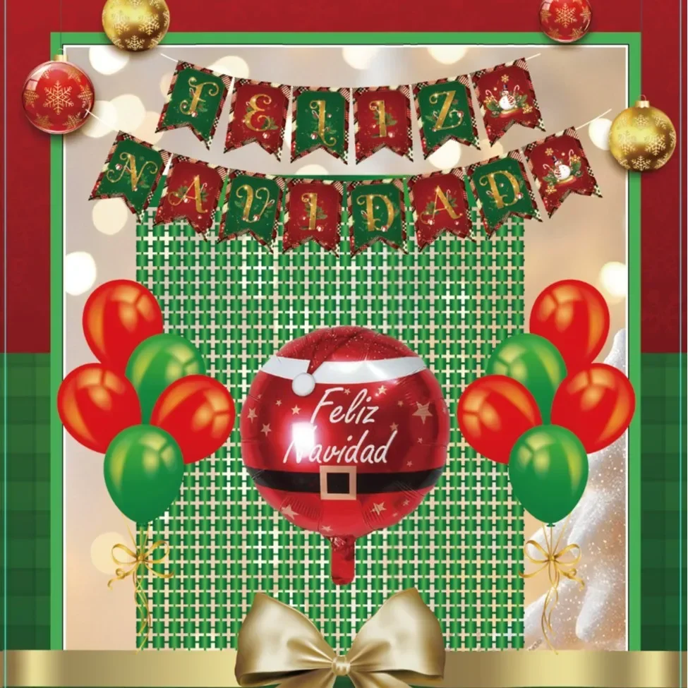 New Christmas series colorful flag, double-sided printing holiday decoration