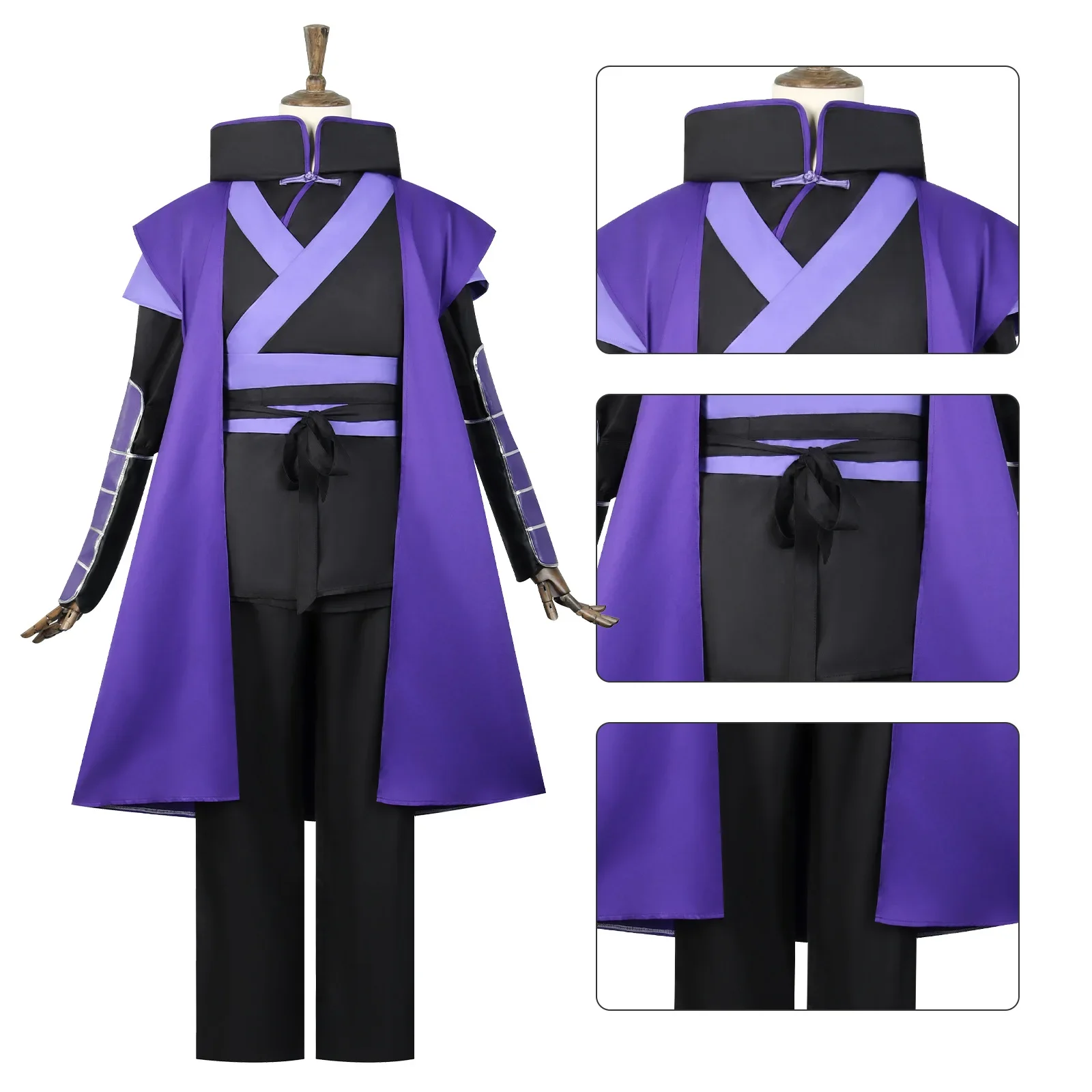 Anime Killer Seven Scissor Seven Costume Cosplay Abiti viola e neri Halloween Natale Carnevale Gioco di ruolo Uniforme per uomo