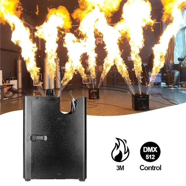 LCD Display 3 Head Flame Thrower Stage Show Effect Fire Machine Flame Projector Stage Flame Machine