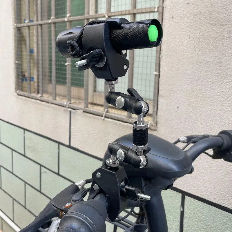 Large Pliers Double-ended Round Tube Clip Hard Hat Bicycle Light Clip Universal Pea Riding Handlebar Selfie Stick Clip