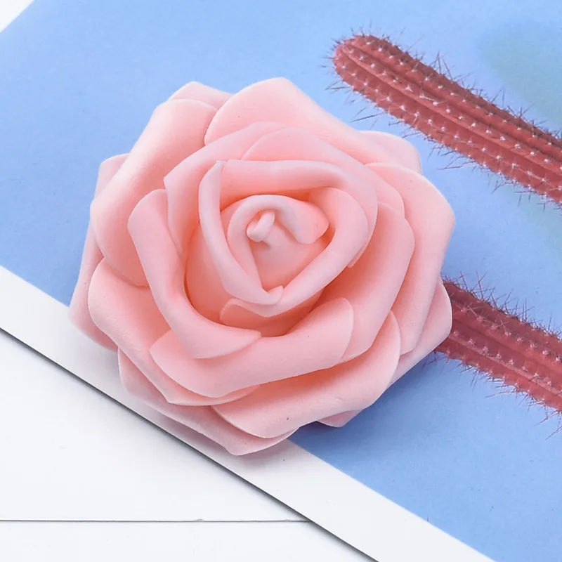 30/50 Stück Künstliche Blumen 7CM Schaumstoff Teddybär-Rosen DIY Valentinstag Geschenke Hochzeit Heim Raumdekoration Brautaccessoires – Detail 18