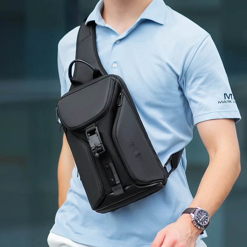 Mark Ryden Sling Bags Multi-layer Crossbody Bag High Quality Waterproof Shoulder Bag Male Messenger Bag for Teenagers Men