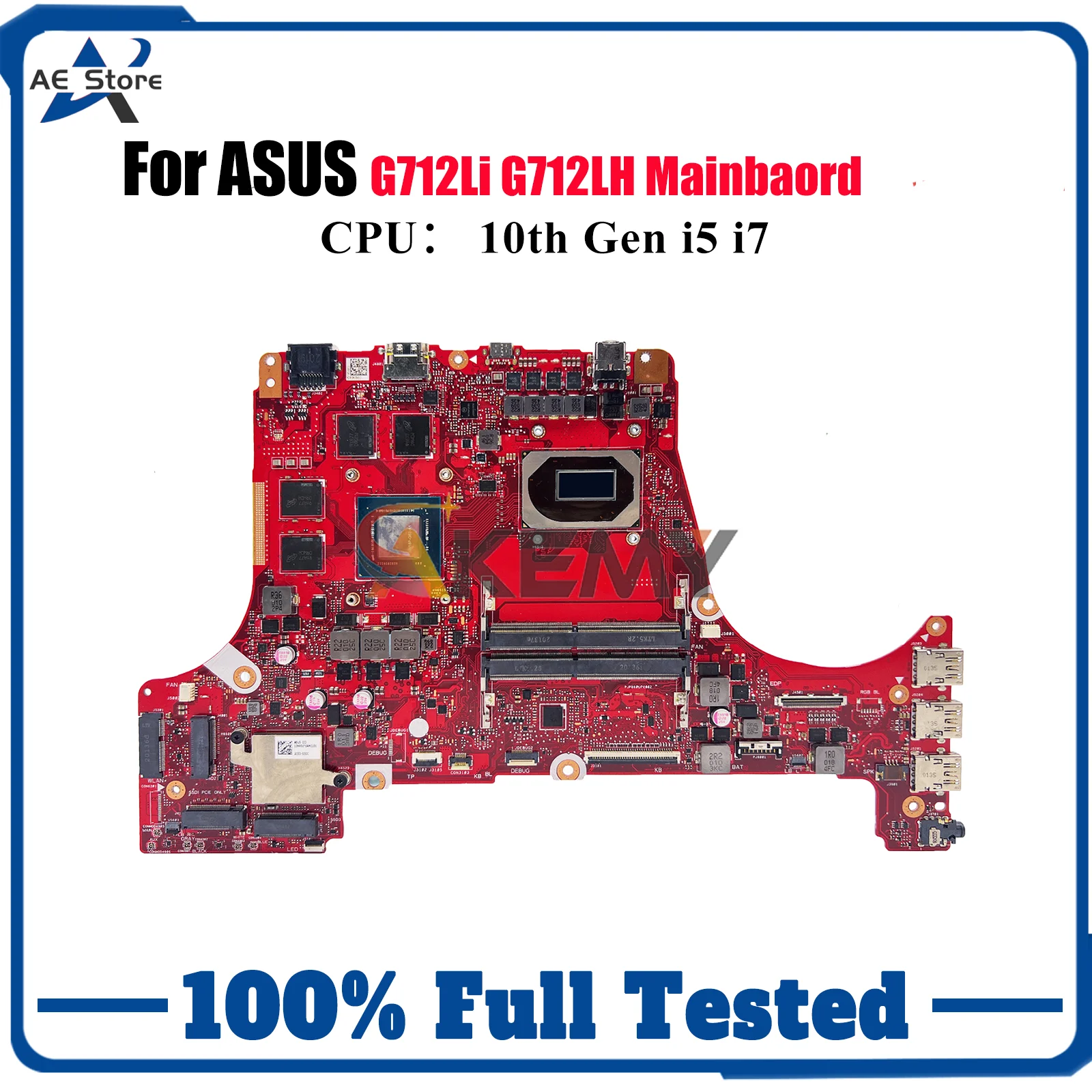 

G712LI Материнская плата для ноутбука ASUS ROG Strix G17 G712L G712LH G712Li Материнская плата для ноутбука 10-го поколения i5 i7 100% тестирование OK stk