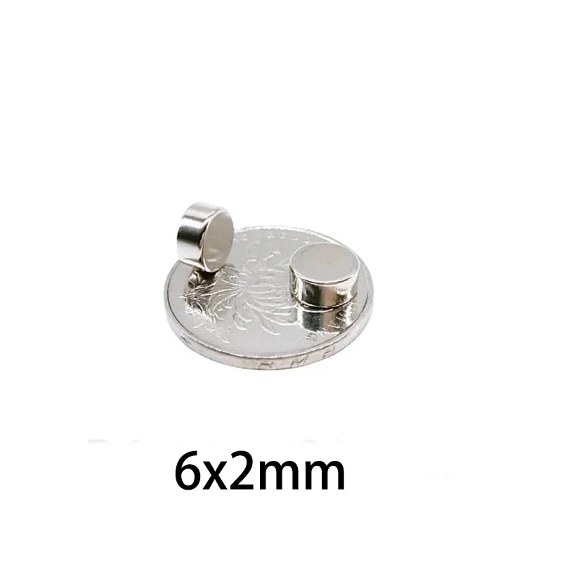 10/20/50pcs 6mm×2mm Tiny Magnets -  Round Craft Magnets for Resin Coasters -6x2mm 20PCS DIY Home Decor