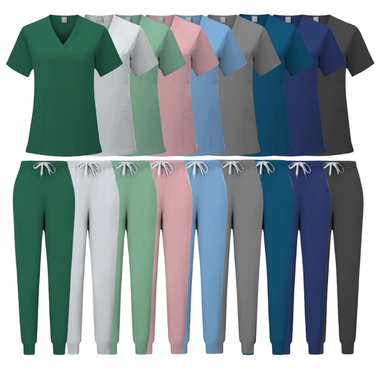 

Multicolor Surgical Uniforms Woman Nursing Sets Top + Pant Articles Medical Uniform Scrubs Clinical Beauty Salon Hospital Suits