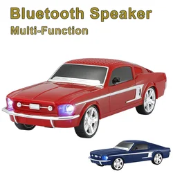 Portable Stereo Speaker with Subwoofer Ford Car Shaped Wireless Bluetooth Shocking Bass Speakers Support TF Card U Disk AUX FM