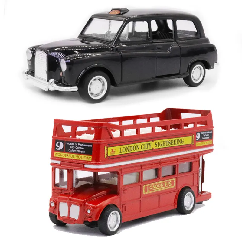 1: 32 London Bus Taxi Alloy Model Toy Puzzle Toy Boy Birth Gift