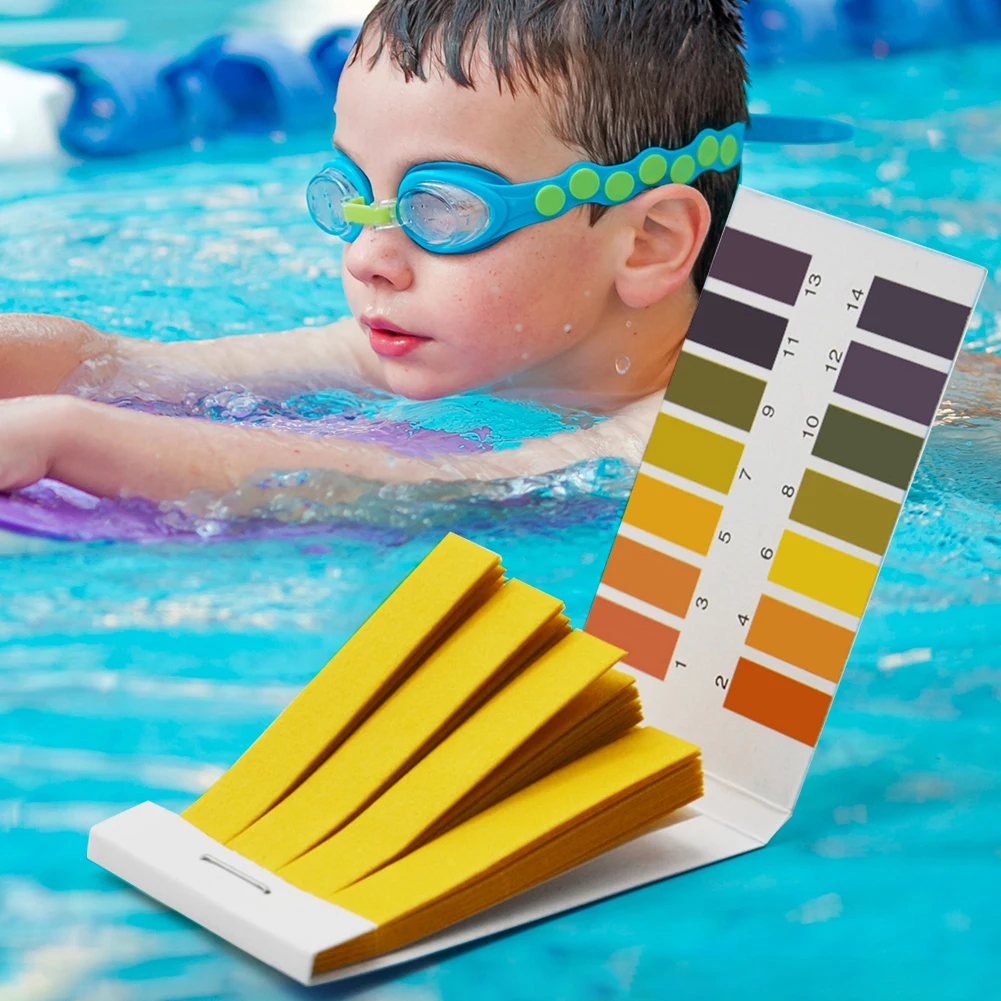 Bandelettes de test d'acidité du sol pour l'eau, papier de tournesol PH, cosmétiques pour l'eau de piscine, large gamme de 1 à 14 PH, 80 à 800 pièces