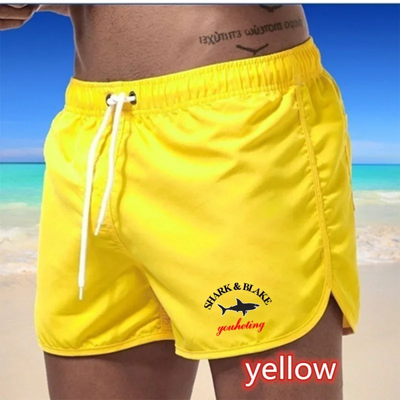 2024 Men'S Swim Shorts Beach Shorts Men'S Quick Print Shorts Swimsuit Breathable And Comfortable With A Pocket Surf Beach Summer