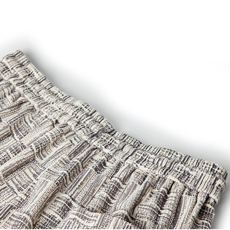 Pantaloni da uomo in seta di ghiaccio scozzese a scacchiera Pantaloni casual dritti larghi Pantaloni drappeggiati Pantaloni con aria condizionata ad asciugatura rapida
