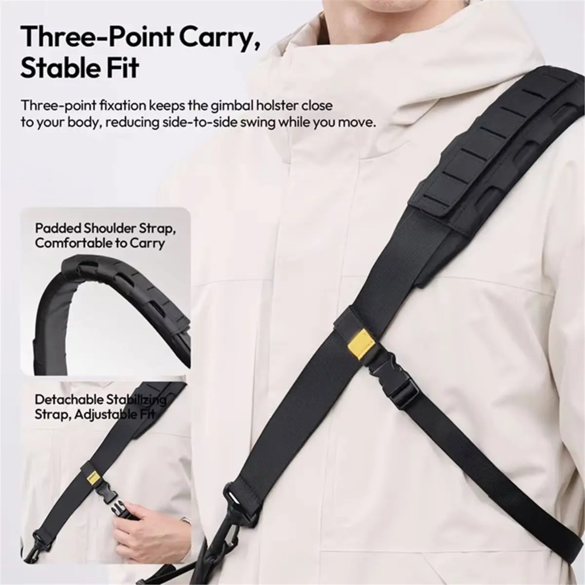 CB01 Camera Gimbal for 3 / 3 / 4 / 4 Pro Stabilizer Expandable Shoulder Strap