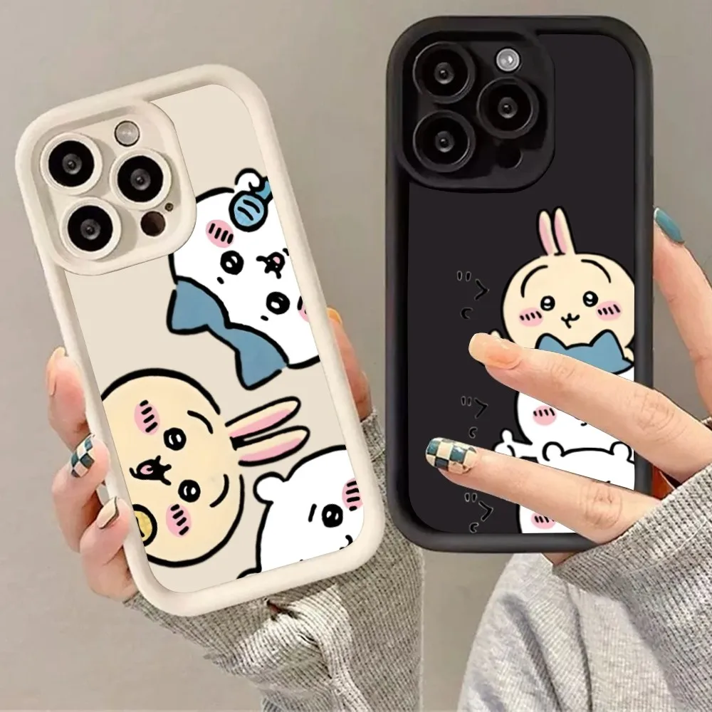 S-Sanrio C-Chiikawa K-Kawaii Phone Case Leather Comfortable Feel And Good Quality For 14 15 16 Promax 12 Phone Case IPhone 13