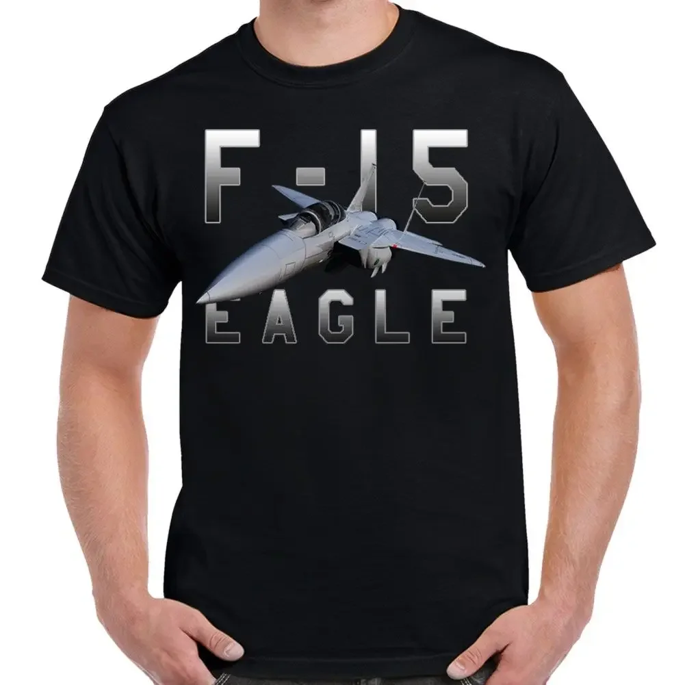 

Military Aircraft F-15 Strike Eagle Custom Men's T-shirt Short Sleeve Casual Cotton O-Neck Summer Men T Shirts