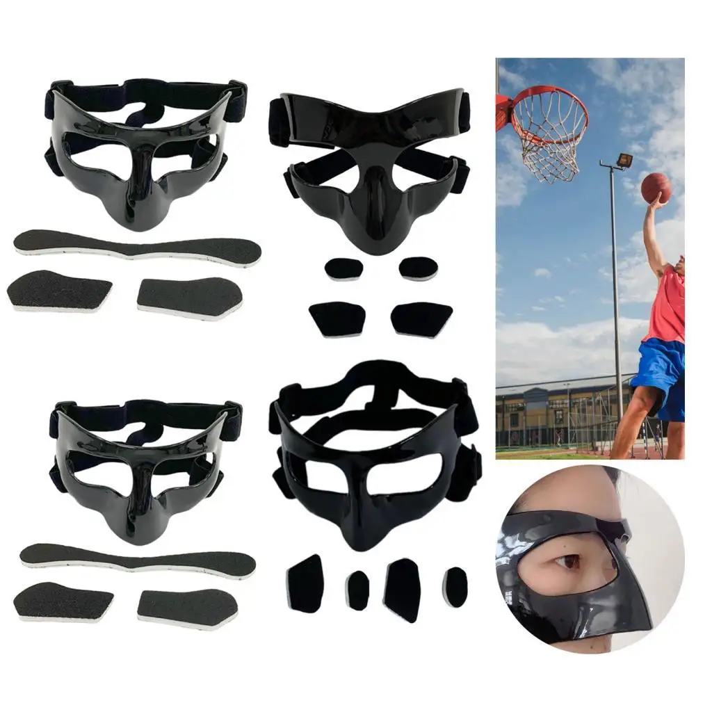 Adjustable Facial Cover Protector for Basketball Shield Training with Polycarbonate Sports Injury Guard