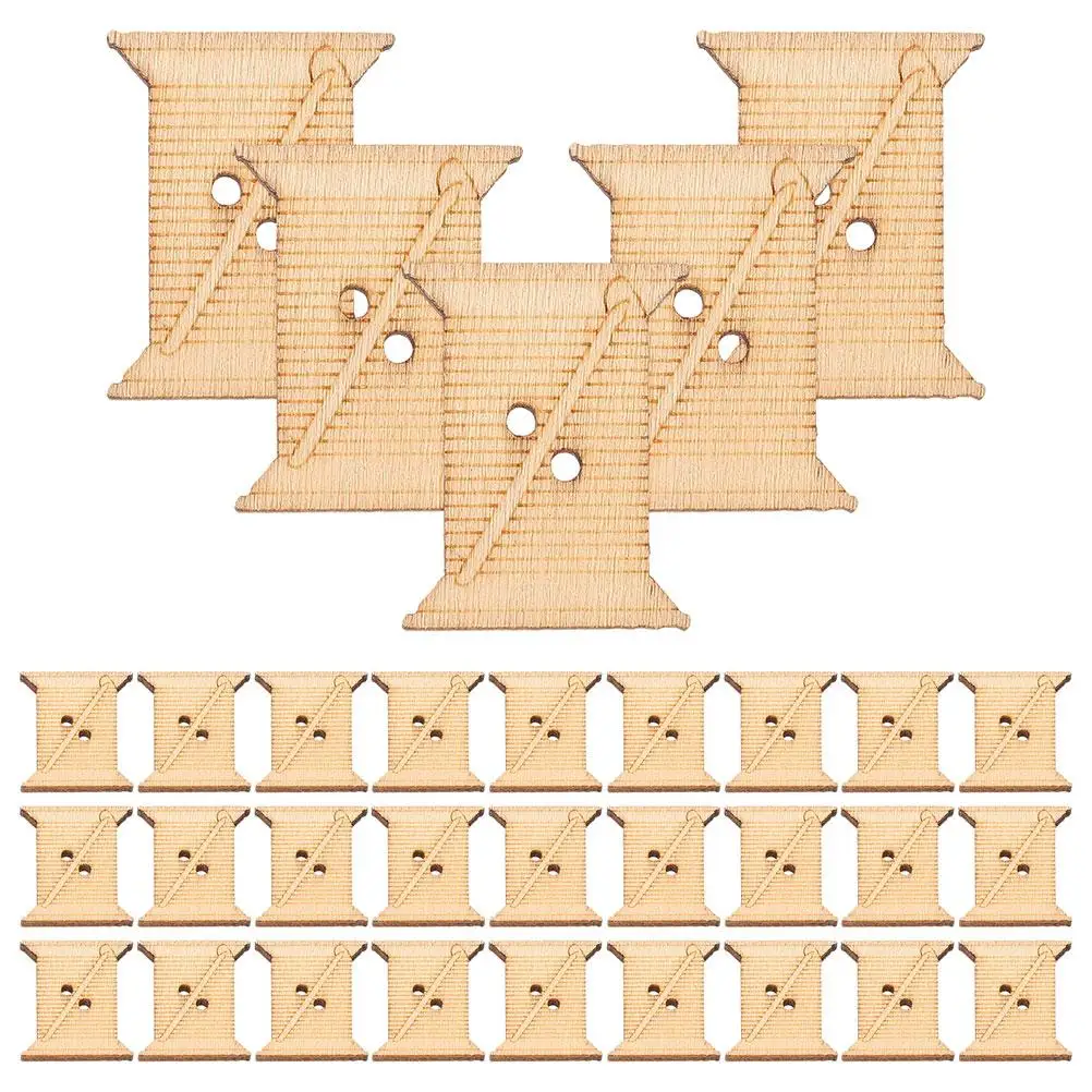 

100 Pcs Winding Plate Bobbin Winders for Sewing Embroidery Thread Bobbins Wood Crochet Yarn Floss Travel