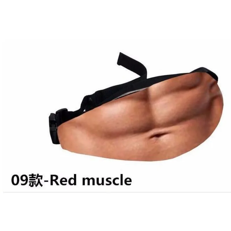 Big belly Waist Bag Belly Leather Bag Creative anti - harcèlement Big belly Waist Bag Simulation Big belly Waist bag