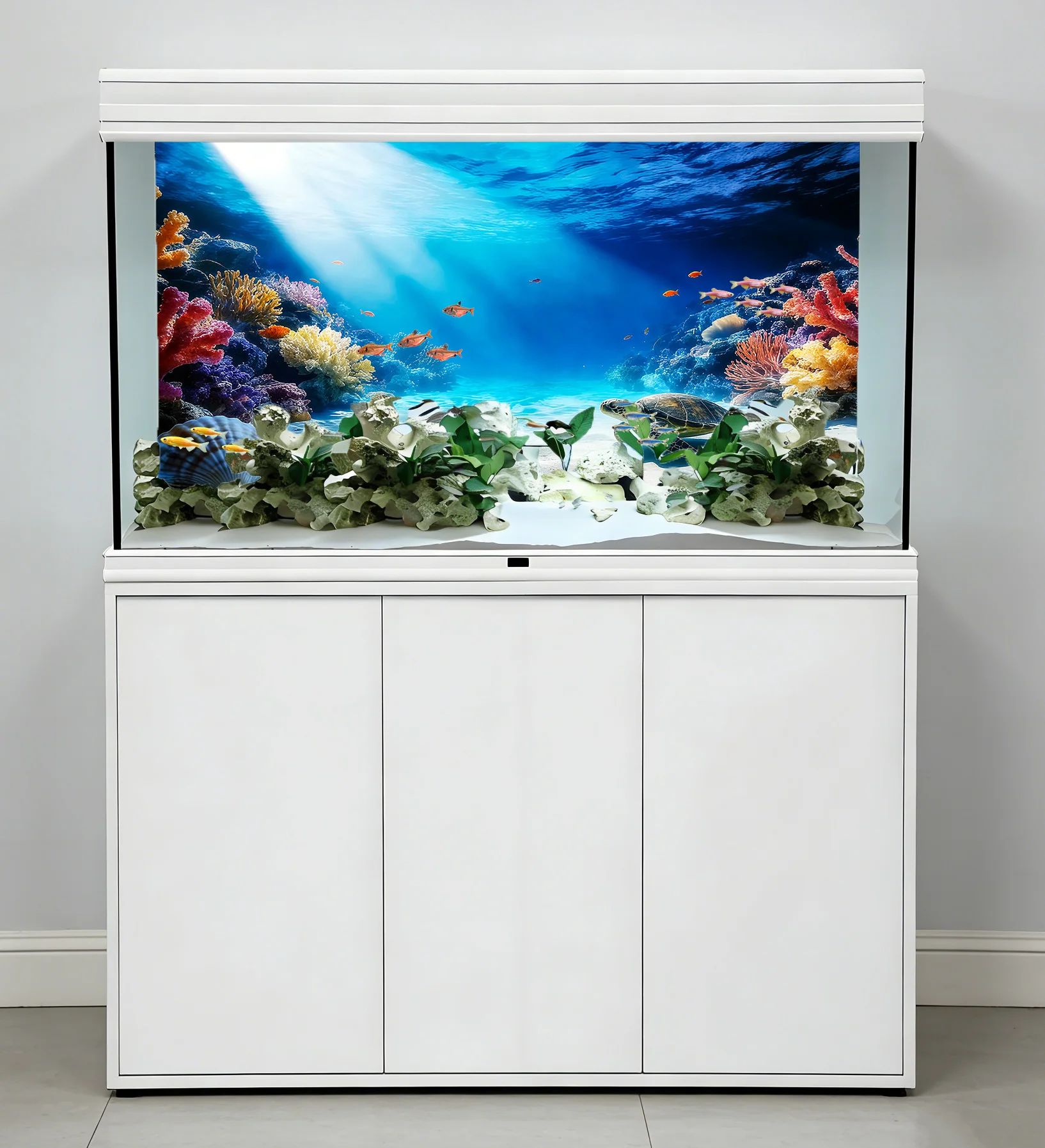 Flussbett-Treibholz, Aquarium-Hintergrundbild, Aquarium-Hintergrundaufkleber, Selbstklebend, Aquarium-Landschaftsgestaltung Dekor – Detail 22
