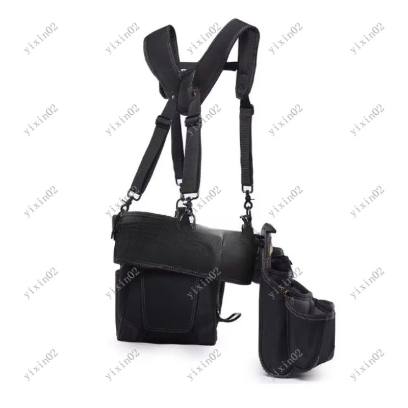 Pro Contractor Tool Belt Set With Shoulder Strap Power Tool Accessories