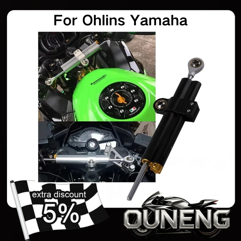 For Ohlins Kawasaki MT07 MTO9 ZX6R Yamaha YZF-R3 YZF-R6 TDR 250 CS3C CS5 SR1SR125 XJR1300 260/365MM Suspension Steering Dampers