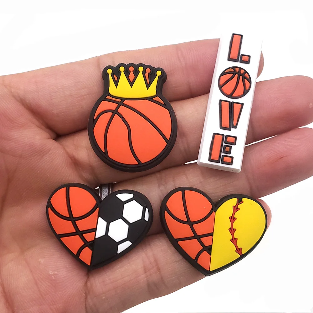 10Pcs/Set basketball Shoe Charms DIY Shoe Buckle Accessories PVC Shoe Decorations Christmas Gifts