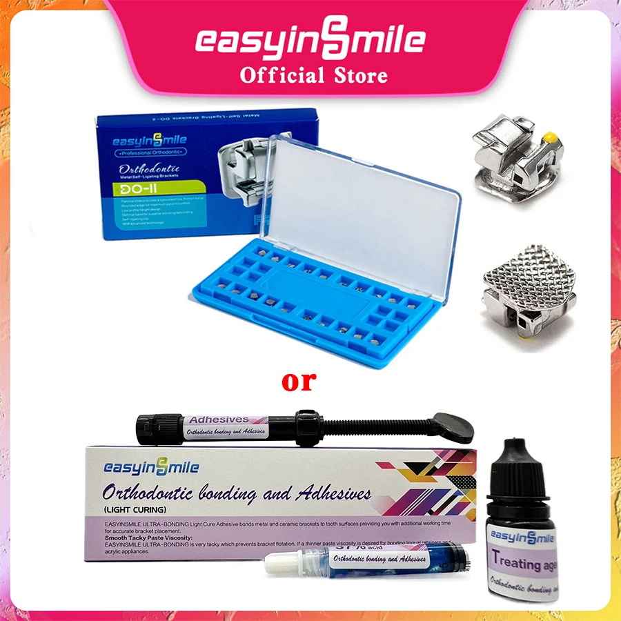 Dental Orthodontic Adhesive Kit Light Curing Metal Ceramic  Invisible Attachments Glue Bonding Dentist Material Tools