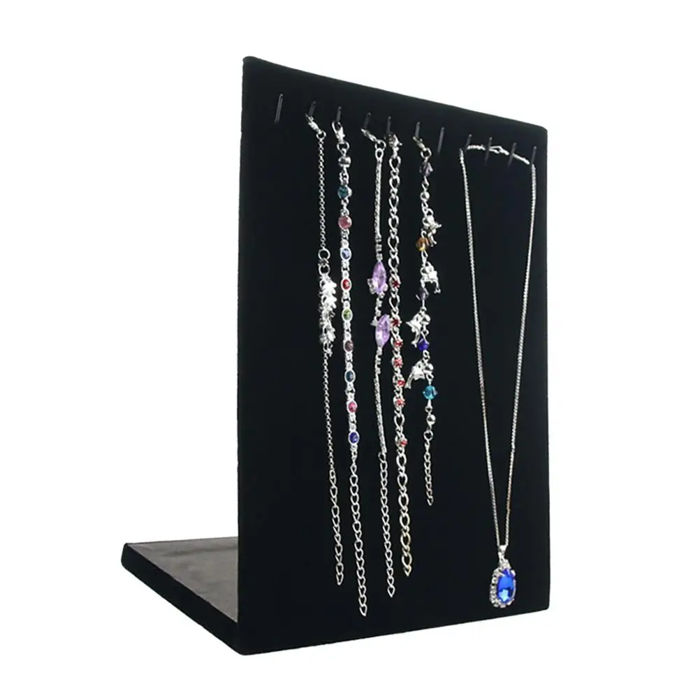 

Necklace Display St Velvet Jewelry Rack Case Collapsible Lightweight Portable Paperboard Fabric ganizer Bracelets Collection