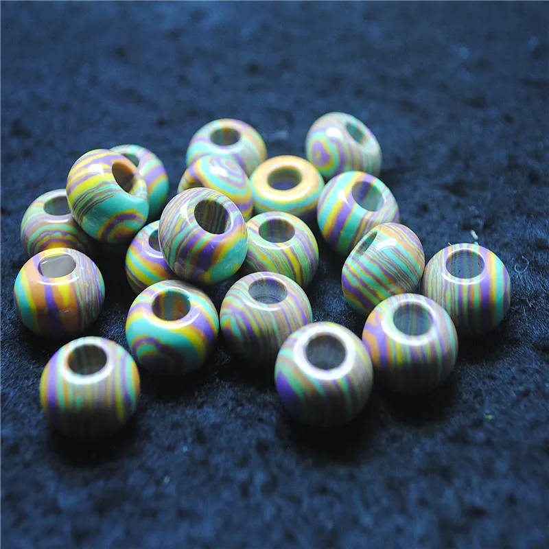 حبات حجر جاسبر قوس قزح للنساء ، ثقب كبير ، إكسسوارات صنع الأساور ، الأعلى مبيعًا ، 13 * ، 9x14 ، جديد