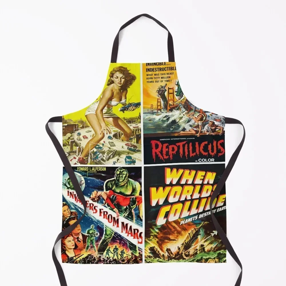 

Vintage Movie Poster Collection No. 2 Apron kitchen jacket woman painters Waterproof Apron