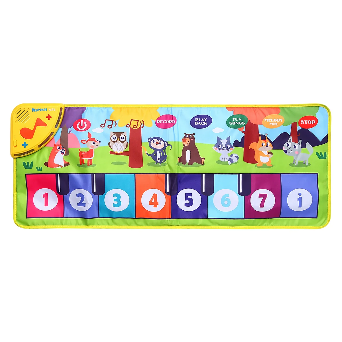 Music Game Mat Musical for Kids Floor Keyboard Dance Mat with 8 Animal Sounds Baby Mat Study Educational Toys