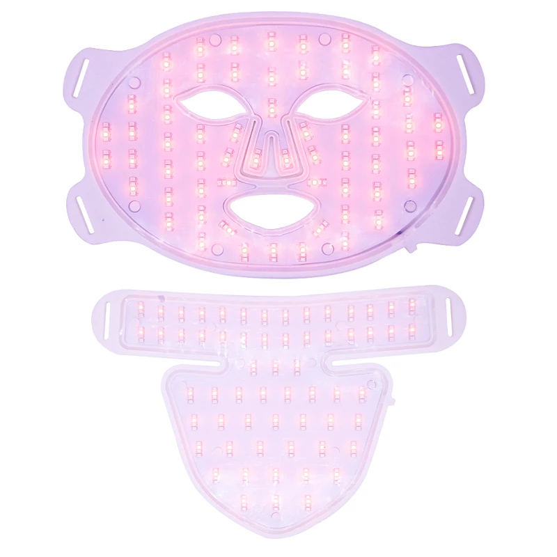 Beauty Device Silicone Facial Mask Skin Care Machine Phototherapy Led Photon Therapy Led Face Infrared Light Therapy White Mask