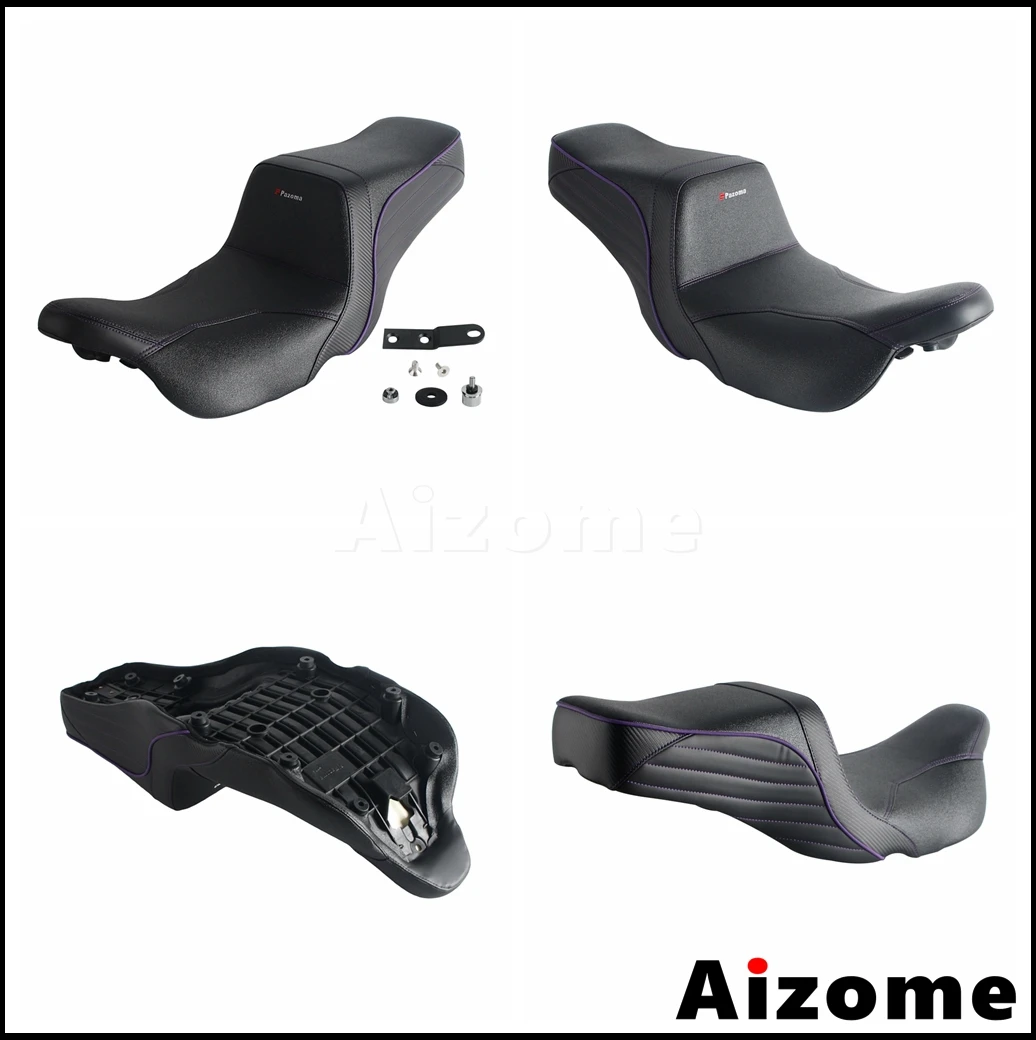 Waterproof Driver Passenger Seat Motorcycle Leather Two Up Seat For Harley Road Glide EFI FLTR 2008-2009 Special FLTRXS 2015-23