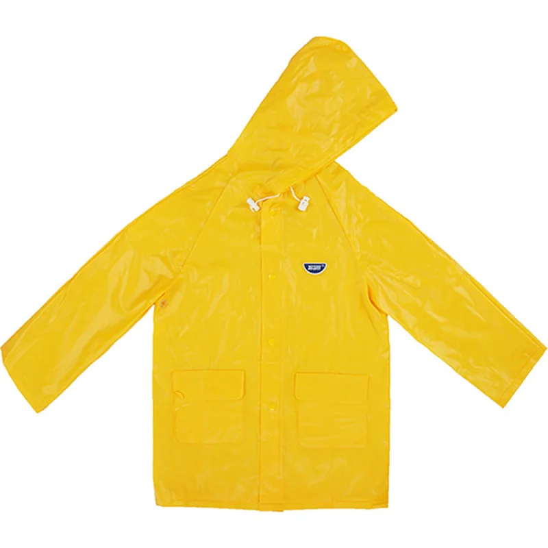 W1YPLevel！Nice Style！Export Boys and Girls Medium and Large Children Hooded Raincoat Outdoor at School