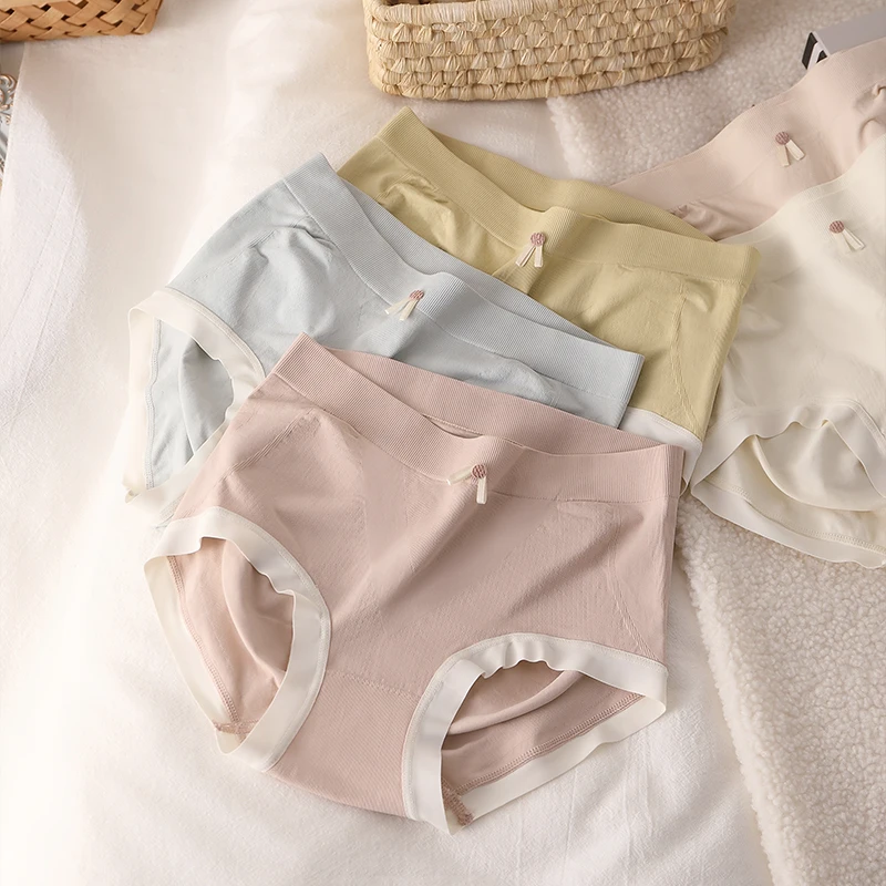 Women's Panties Large Size Breathable Women's Belly Girdle Lingerie Sexy Underware Underwear Briefs Female T Triangular Seamless