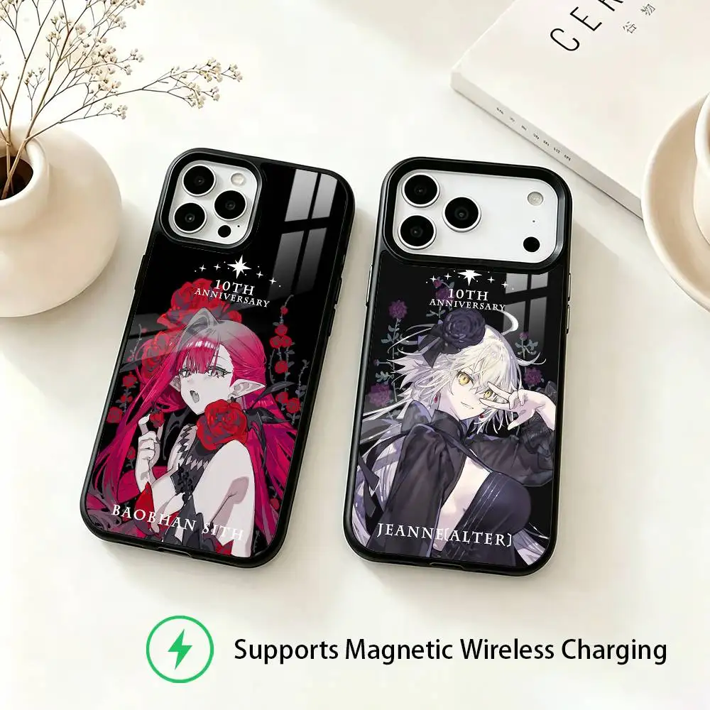 Anime Fate Grand Order 10th Anniversary Phone Case For iPhone18,17,16,15,14,13,12,11 Plus,Pro Allows magnetic wireless charging