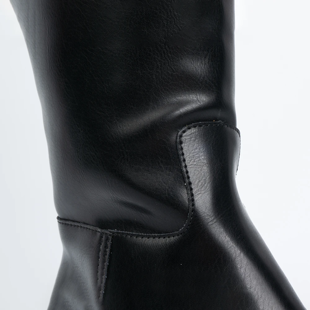 Minimalistische Schnür-Kampfstiefel für Damen, 5 cm, Blockabsatz, Plateau-Damenstiefel, britischer Stil, dicke Sohle, Erhöhung der Höhe, Freizeitstiefel