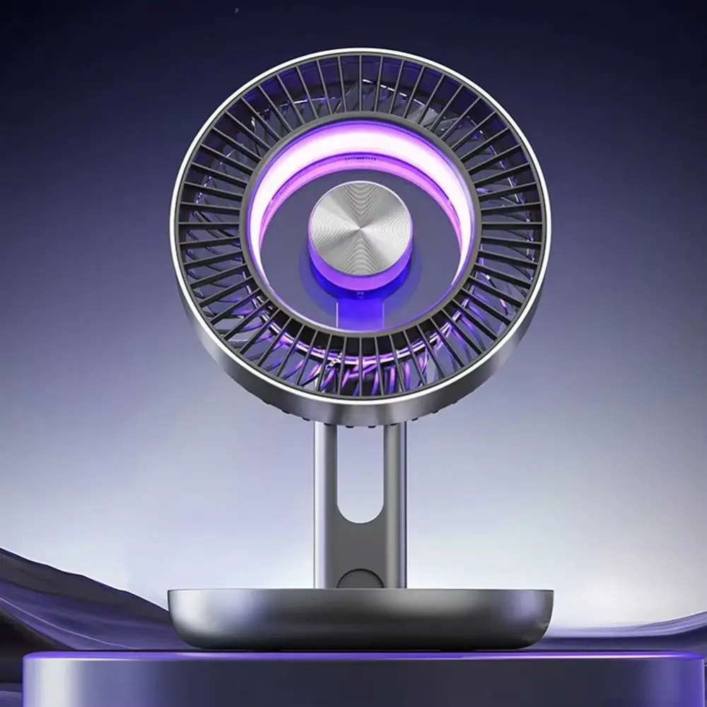USB Rechargeable High-speed Turbos Air Conditioning Portable Size Foldable Portable Air Conditioner LED Ambient Light 5 Speed