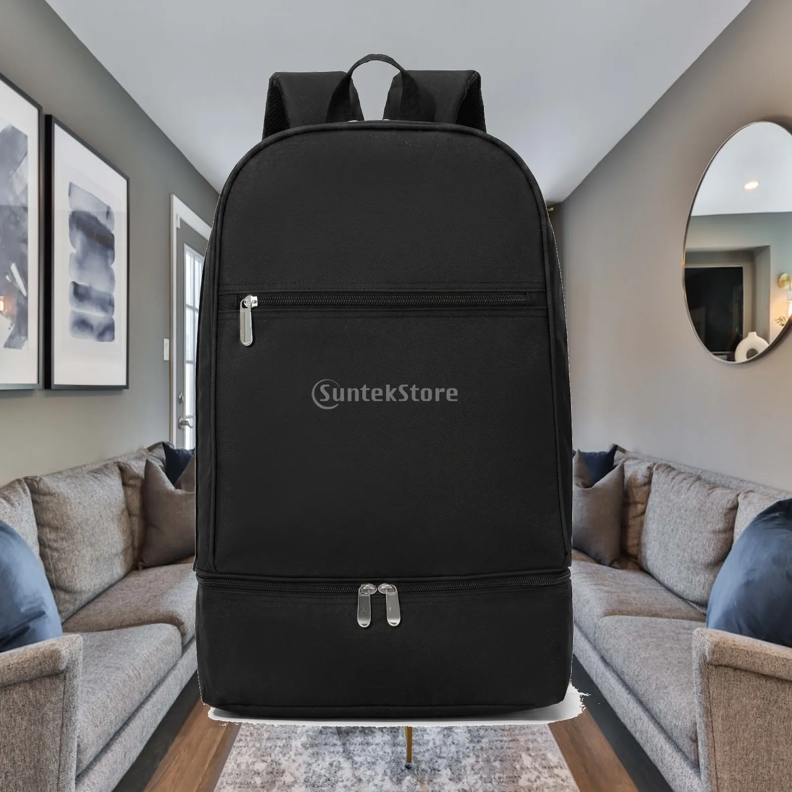 Sports Training Pack Oxford Cloth Backpack Large Capacity Fitness Gym Bag with Separate Shoe Compartment for Men Women
