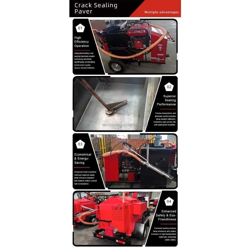 Economical  road crack sealing machine  300L filler and sealer + crack shrinkage patching kettle