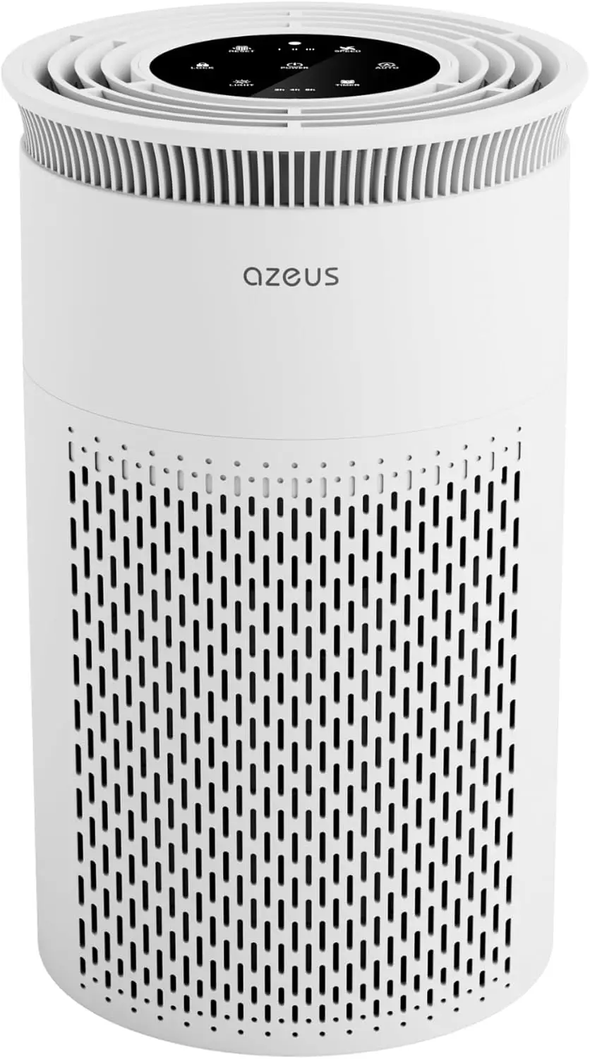 

C8 Air Purifier with 5 Stage HEPA Filtration 360 Airflow Ultra Quiet Operation for Large Rooms Bedroom Office Ozone Free Design