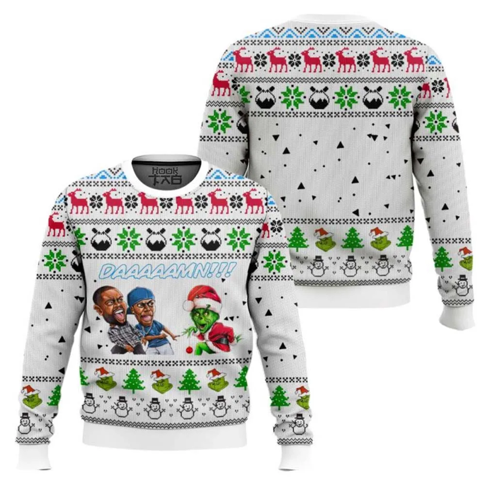 

Meme Daaamn Ugly Sweater Funny Holiday Party Pullover Winter Warm Cozy Plus Size Novelty Sweater for Men Women Xmas Gift 2026