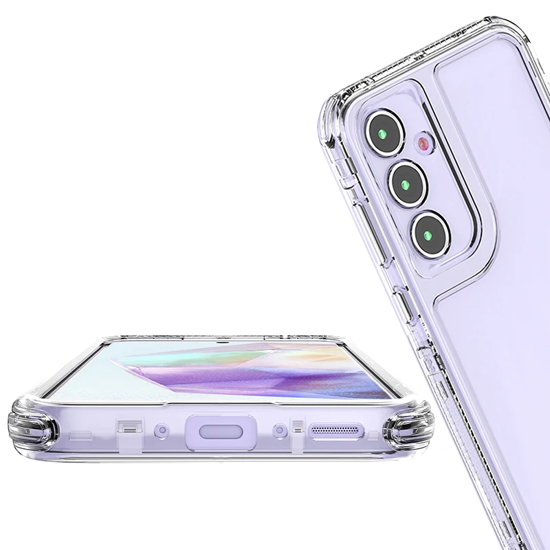 3 in 1 Armor Shockproof Case For Samsung Galaxy A17 A26 A36 A56 A16 S25edge S24 Plus FE Clear Transparent Dual Layer Back Cover - náhled 5